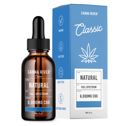Canna River – CBD Tincture – NATURAL – Full Spectrum – 6000mg – 60ml