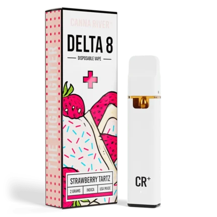 Canna River – D8 THC – Strawberry Tartz – Indica – 2G – Disposable