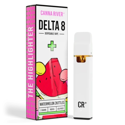 Canna River – D8 THC – Watermelon Zkittles – Indica – 2G – Disposable