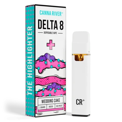 Canna River – D8 THC – Wedding Cake – Hybrid – 2G – Disposable