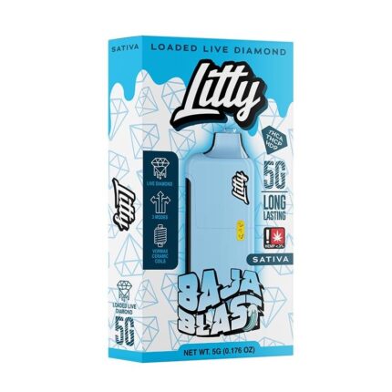 Litty - THCA Live Diamonds - Baja Blast - SATIVA - 5g - Disposable