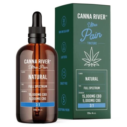 Canna River – ULTRA PAIN – CBD Tincture – NATURAL – Full Spectrum – 20,000mg – 120ml
