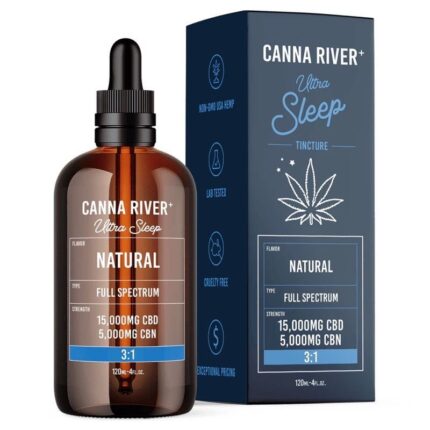 Canna River – ULTRA SLEEP – CBD Tincture – NATURAL – Full Spectrum – 20,000mg – 120ml