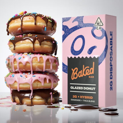 Baked Bar - Diamonds + THCA Blend - Glazed Donut - HYBRID - 2g - Disposable